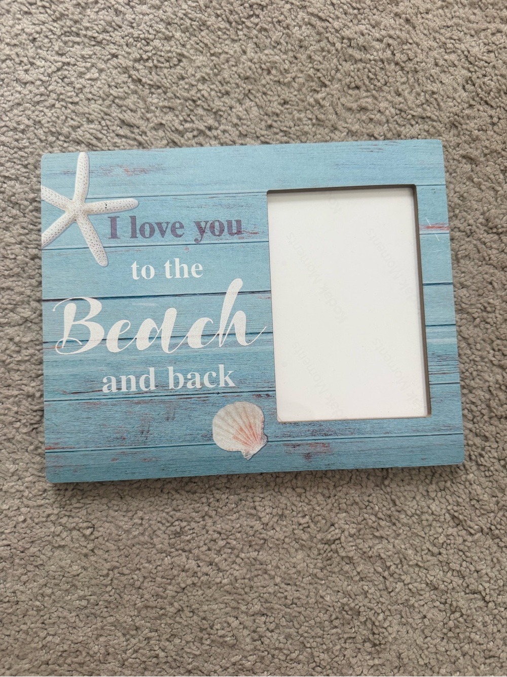 Beach Picture Frame - Light Blue 'I Love You to the Beach and Back'